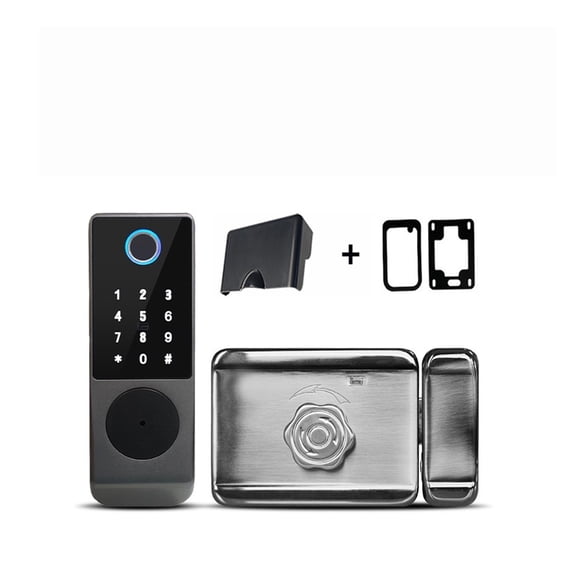 Wiring Outdoor Waterproof Tuya Smart Lock Double Side Fingerprint Lock IC Card Digital Keypad Electronic Door Lock