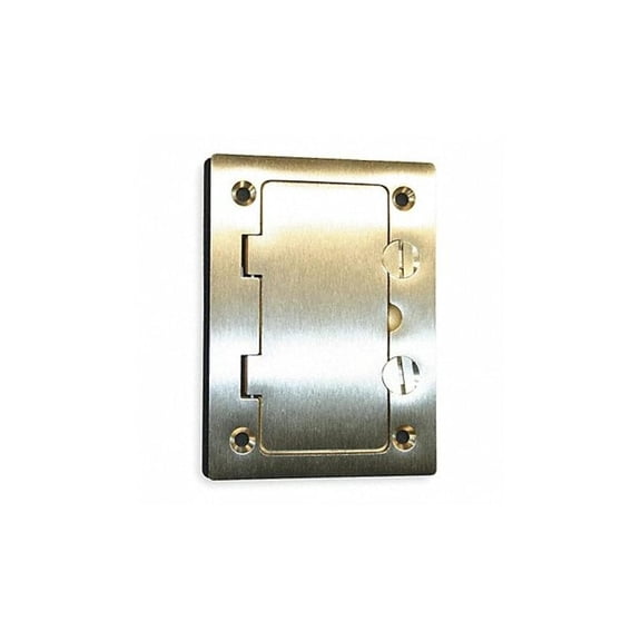 Wiring Systems S3826 Brass Round Floor Box Rectangle Style Line Decorator Opening Cover, 4-5/32" Length x 2-63/64" Width