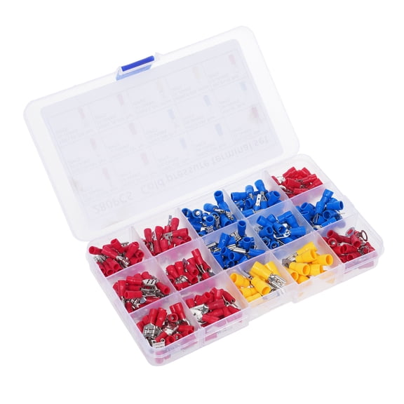 Wiring terminal set,Wire Crimp Terminals Terminal Set Wire Cold Pressure Terminal Set Wire Wire Pressure Terminal Set Terminals Spade Quick 280pcs Cold Pressure Crimp Terminals Spade Kit.