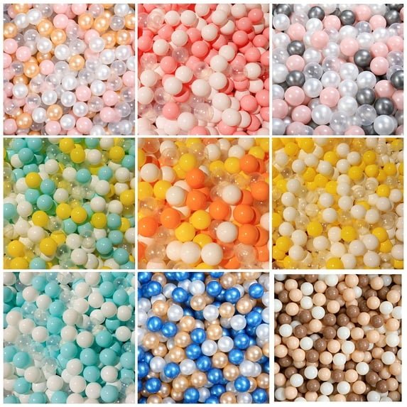 Wirlsweal 100Pcs 2.17" Ball Pit Balls Thickened Odor-free High Elastic Safe Bite-resistant Entertainment PE Material Macaron Tent Filler Color Pit Balls Kids Gift