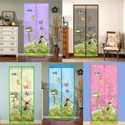 Wirlsweal Windmill Butterfly Anti Mosquito Magnetic Door Screen Curtain Summer Mesh Net