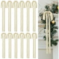 thumbnail image 1 of Wironlst 12Pcs Velvet Christmas Bows Large Vintage Velvet Bows for Christmas Tree, Garland Staircase Wreaths Holiday Xmas Decorations (Cream), 1 of 11