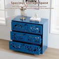 thumbnail image 1 of Wirrytor Blue 3 Drawer Dresser for bedroom, Modern Chest of Drawers with Handles, Accent Wood Storage Cabinet for Bedroom, Living Room and Kitchen, 1 of 8