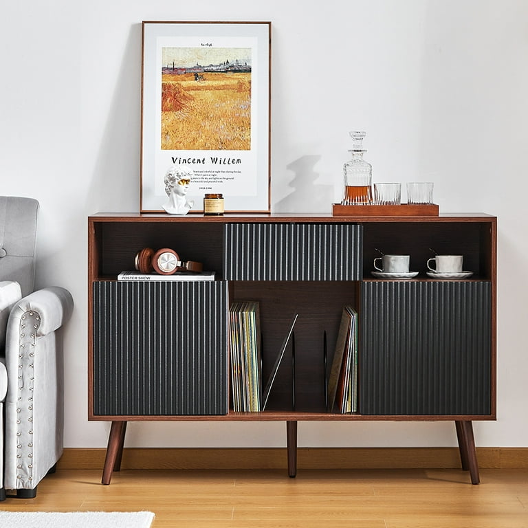 Tv stand that holds records discount