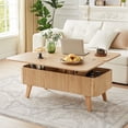 thumbnail image 1 of Wirrytor 3 in 1 Lift Top Coffee Table with Storage, Center Table with Hidden Compartments for Living Room, Coffee Table for Living Room, Nature, 1 of 9