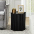 thumbnail image 1 of Wirrytor Round Side Table for living room, Fluted End Table for Small Spaces, Mid Century Modern Small Accent Tables, Bedside Table, Couch Side Table, Nightstand for Bedroom Couch,Black, 1 of 8