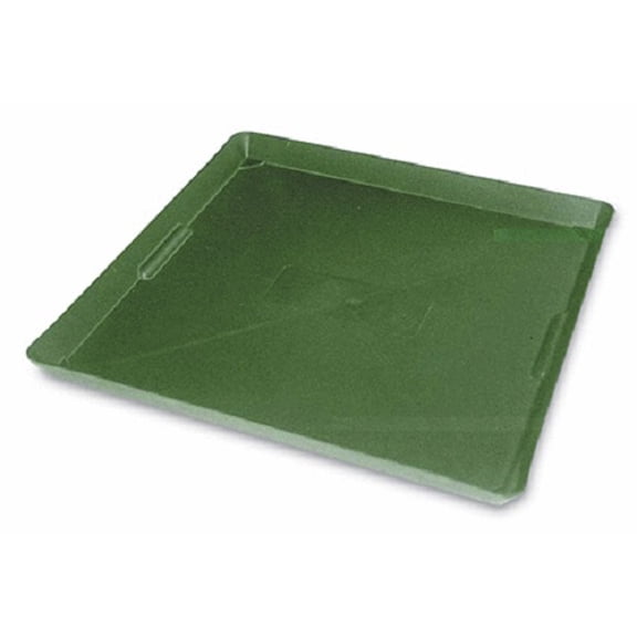 WirthCo 40096 Christmas Tree and Planter Tray - Green Plastic 22" x 22"x 1.5" - Protect your floors and carpet with this decorative tray