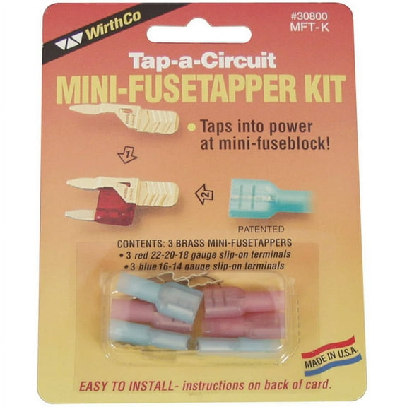 Wirthco 30800, 10x38mm 30A, 300V Mini ATM Electrical Fuse 3 Piece