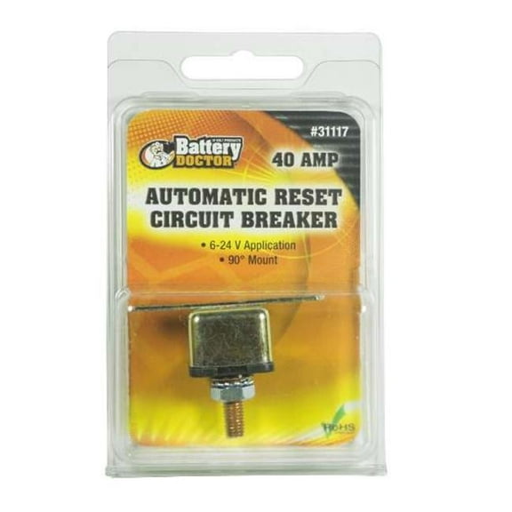 Wirthco 31117 1-40 amp Stud Mounted with Right Angle Bracket Circuit Breaker