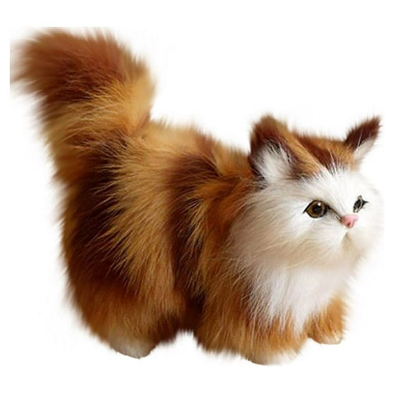 Wirziis 4.7 Inch Realistic Cat Plush Cats Toys Stuffed Animal Cute Kawaii Cats Plush Plushie Toy Act Look Like Real Purrs Kids 3+