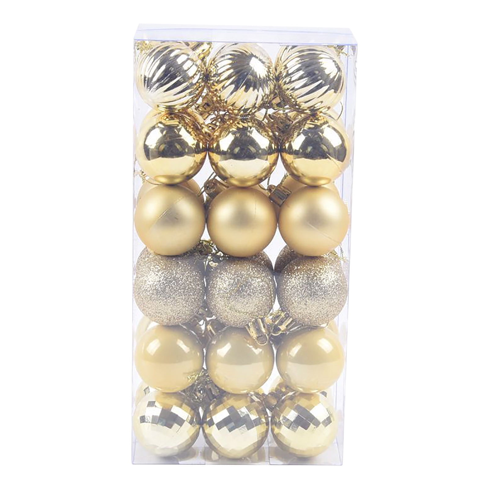 Wirziis Christmas Ornaments 36-Pack Christmas Ball Ornaments with Strings, Shatterproof Christmas Bulbs, Hanging Decorations for Xmas Tree, Holiday, Wedding, Party