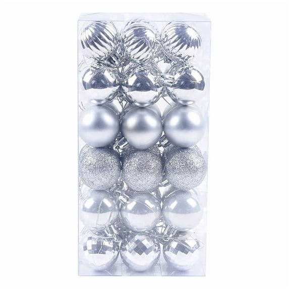 Wirziis Christmas Ornaments 36-Pack Christmas Ball Ornaments with Strings, Shatterproof Christmas Bulbs, Hanging Decorations for Xmas Tree, Holiday, Wedding, Party
