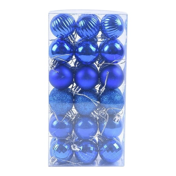 Wirziis Christmas Ornaments 36-Pack Christmas Ball Ornaments with Strings, Shatterproof Plastic Christmas Bulbs, Hanging Decorations for Xmas Tree, Holiday, Wedding, Party