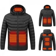 Wirziis Heated Jackets for Men Rechargeable USB Waterproof Women Heated Vest Down Jacket Jacket Detachable Hood