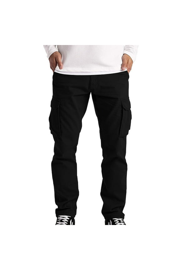 Wirziis Men's Casual Cargo Pants Long Trouser Military Army Camo Combat Work Pants with 6 Pockets