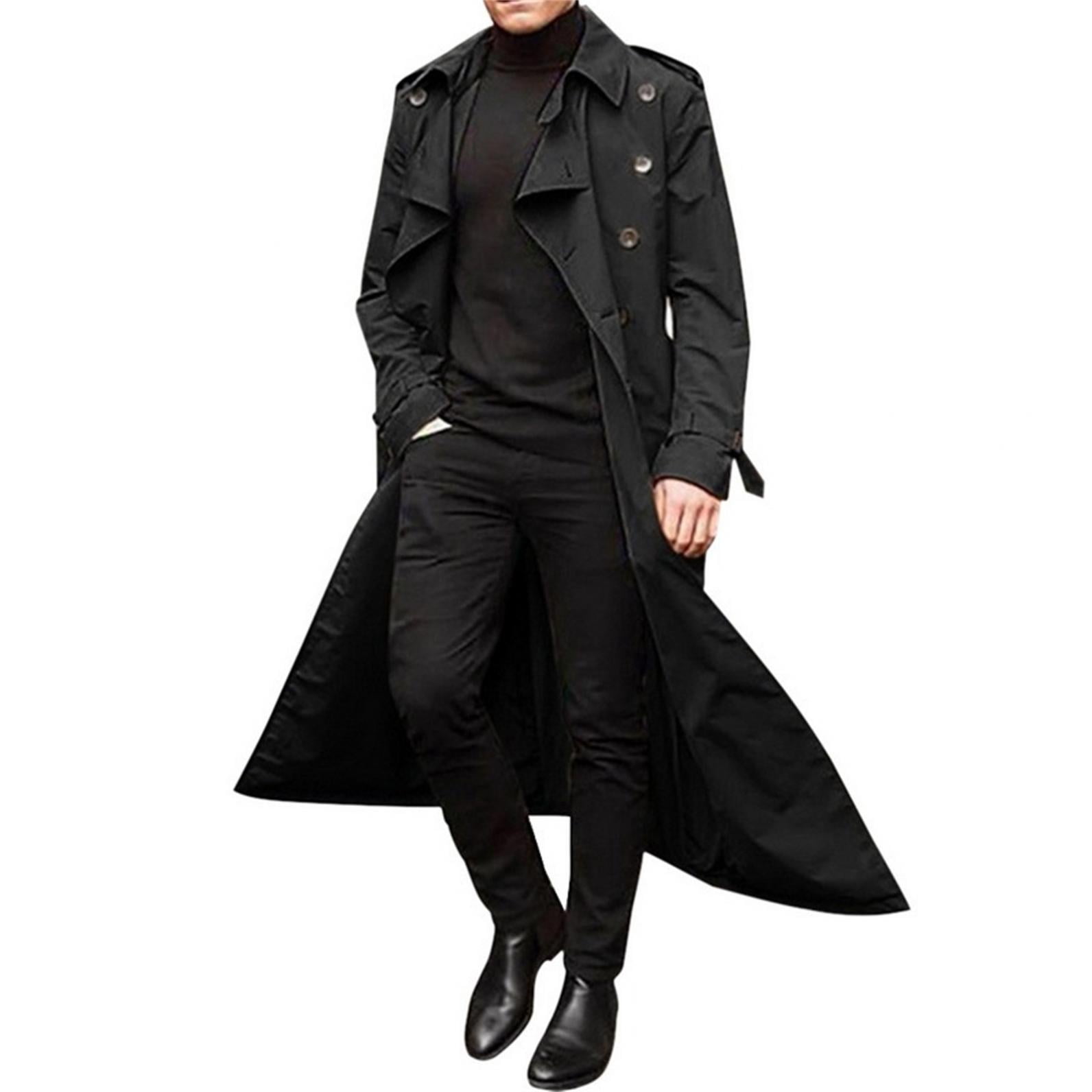 Wirziis Men s Trench Coat Fashion Easy Notch Lapel Business Casual wirziis-men-s-trench-coat-fashion-easy-notch-lapel-business-casual