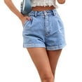 thumbnail image 1 of Wirziis Women Jean Shorts for Summer Distressed Stretch Bermuda Short Jeans Skinny Denim Shorts Ripped Denim Jean Shorts, 1 of 7
