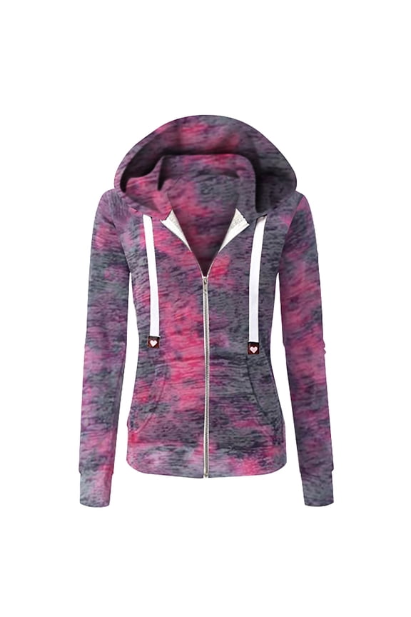 Wirziis Women'S Winter Tops Casual Loose Tie-Dye Printed Jacket - Winter Coats for Women