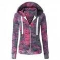 thumbnail image 1 of Wirziis Womens Long Sleeve Zip-Up Hoodies Jackets Tie Dye Casual Sweatshirt Coats with Pockets XL Multicolor for Ladies, 1 of 4