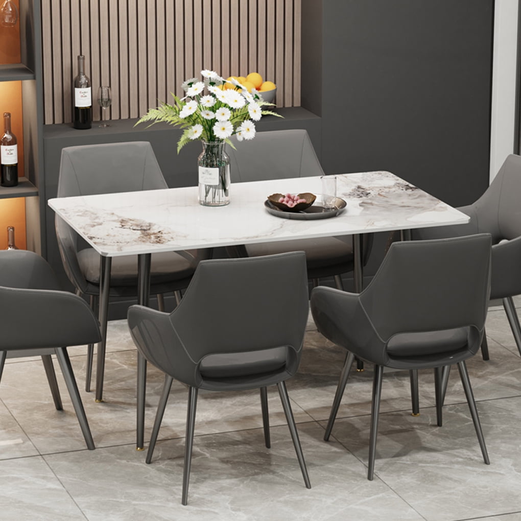 WisFor Sintered Stone Dining Table Kitchen Table Furniture with