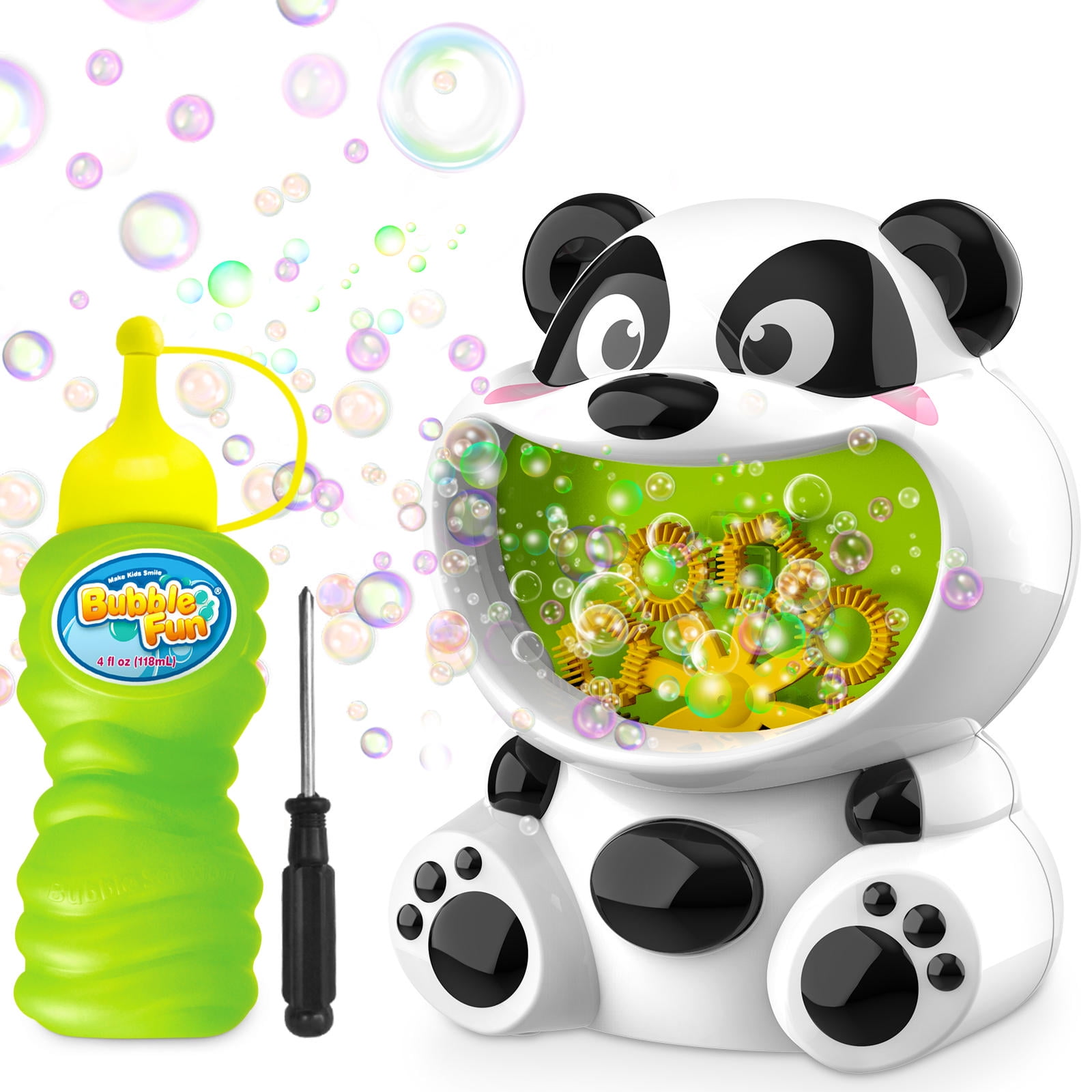 WisToyz Bubble Machine Panda Bubble Blower Auto Bubble Maker for Kids 500 Bubbles Per Minute