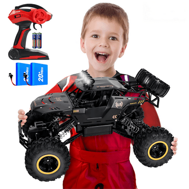 Wisairt 1:12 Large RC Cars,4WD Large Remote Control Monster Truck 2.4 GHz Alloy RC Cars for Kids Adults Age 6 + Birthday Gifts (Black)