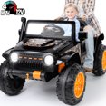 thumbnail image 1 of Wisairt 12V Kids Ride on Truck, Powered Ride on Car w/ Remote Control, 3 Control Modes, Parent Child Co-Driving, Bluetooth, LED Lights (Black), 1 of 11