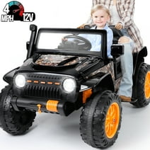 Wisairt 12V Kids Ride on Truck, Powered Ride on Car w/ Remote Control, 3 Control Modes, Parent Child Co-Driving, Bluetooth, LED Lights (Black)