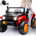 thumbnail image 1 of Wisairt 12V Kids Ride on Truck, Powered Ride on Car w/ Remote Control, 3 Control Modes, Parent Child Co-Driving, Bluetooth, LED Lights (Red), 1 of 11