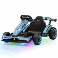 thumbnail image 1 of Wisairt 24V 10AH Electric Go Kart for Big Kids Above 6, Up to 8.5 MPH Drift Go Kart Car with Adjustable Seat, Powered Ride on Car, Drift/Sport Modes, Light Blue, 1 of 5