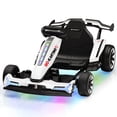 thumbnail image 1 of Wisairt 24V 10Ah Kids Electric Go Kart Drift Car, 360° Drift Ride on Toy with 800W Motors, 7.5 MPH, Adjustable Length, LED Lights, Drift Racing Kart for Big Kids 6-12 Years Old, 135 LBS, White, 1 of 12