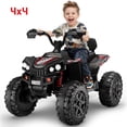 thumbnail image 1 of Wisairt 24V Ride on ATV Toys, 4WD Kids ATV 4-Wheeler for Big Kids with 2 Seater, Electric Quad 800W Motor Power, Black, 1 of 10