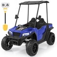 thumbnail image 1 of Wisairt 24V Kids Golf Cart, 4WD 2-Seater Electric Ride On Car for Big Kids, 4×200W Motors, Ages 3-8, Remote Control, Detachable Awning, Electric Dump Bed & Shovel, Blue, 1 of 12