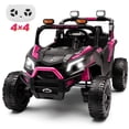 thumbnail image 1 of Wisairt 24V Ride on Toys 4WD Ride on Cars with Remote Control, 2 Seater Electric Car for Kids, Power Car Wheels, UTV w/ Four Motors, Music, LED Lights, Wireless Audio, 3 Speeds, Pink, 1 of 10