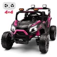 thumbnail image 1 of Wisairt 24V Ride on Toys 4WD Ride on Cars with Remote Control, 2 Seater Electric Car for Kids, Power Car Wheels, UTV w/ Four Motors, Music, LED Lights, Wireless Audio, 3 Speeds, Pink, 1 of 10