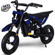 Wisairt 36V Kids Electric Dirt Bike, 15.5 mph High-Speed Electric Motorcycle Ride on Dirt Bike for Kids Aged 5-10, 133 lbs Max Load, 10-mile Range, Waterproof Seat, Twist Grip Throttle, Blue