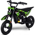thumbnail image 1 of Wisairt 36V Kids Electric Dirt Bike, 15.5 mph High-Speed Electric Motorcycle Ride on Dirt Bike for Kids Aged 5-10, 133 lbs Max Load, 10-mile Range, Waterproof Seat, Twist Grip Throttle, Green, 1 of 10