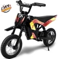 thumbnail image 1 of Wisairt 36V Kids Electric Dirt Bike, 15.5 MPH Electric Motorcycle Ride on Dirt Bike for Kids Aged 6-10, 133 lbs Max Load, 10-mile Range, 3 Speeds, Waterproof Seat, Twist Grip Throttle, Red & Gold, 1 of 9