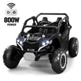 thumbnail image 1 of Wisairt 24V Ride on Toys 4WD Ride on Cars with Remote Control, 2 Seater Electric Car for Kids, Power Car Wheels, UTV w/ 4 Motors, Music, Lights, 3 Speeds, Black, 1 of 11