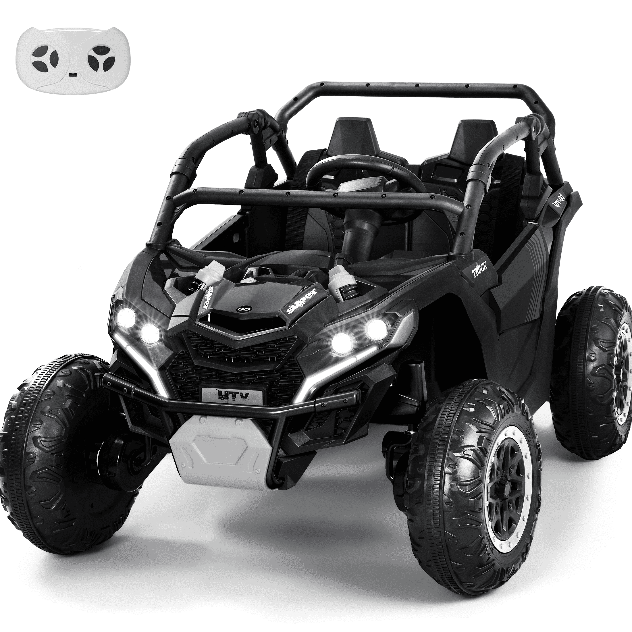 Cars With 24V Seater Kids ATV, 4-Wheeler Quad Toy W/Remote