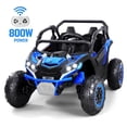thumbnail image 1 of Wisairt 24V Ride on Toys 4WD Ride on Cars with Remote Control, 2 Seater Electric Car for Kids, Power Car Wheels, UTV w/ 4 Motors, Music, Lights, 3 Speeds, Blue, 1 of 11