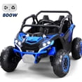 thumbnail image 1 of Wisairt 24V Ride on Toys 4WD Ride on Cars with Remote Control, 2 XL Seater Electric Car for Kids, Power Car Wheels, UTV w/ 4 Motors, Music, Lights, 3 Speeds, Blue, 1 of 11