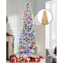 ✳︎new arrival✳︎christmastreeクリスマスツリー④white BSHAPPLUS 6 ft Pre-Lit White Christmas Tree,400 Color