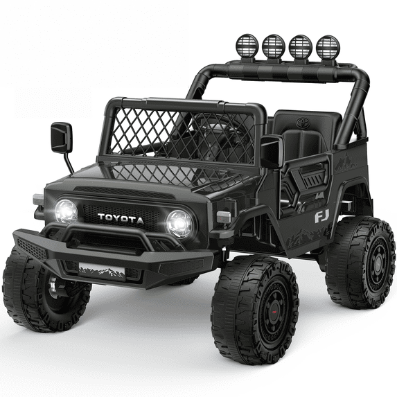24V 800W Ride on Toys, Licensed Toyota FJ Ride on Cars with Remote Control, 4WD Power Car Wheels for Big Kids Boys Girls, 2 Seater Electric Car, Music, LED Light, Green