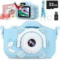 thumbnail image 1 of Wisairt Kids Camera with 32GB SD Card and Silicone Cover, Toy Camera for Girls and Boys 3-12 Years Best Birthday Gifts (Blue), 1 of 9