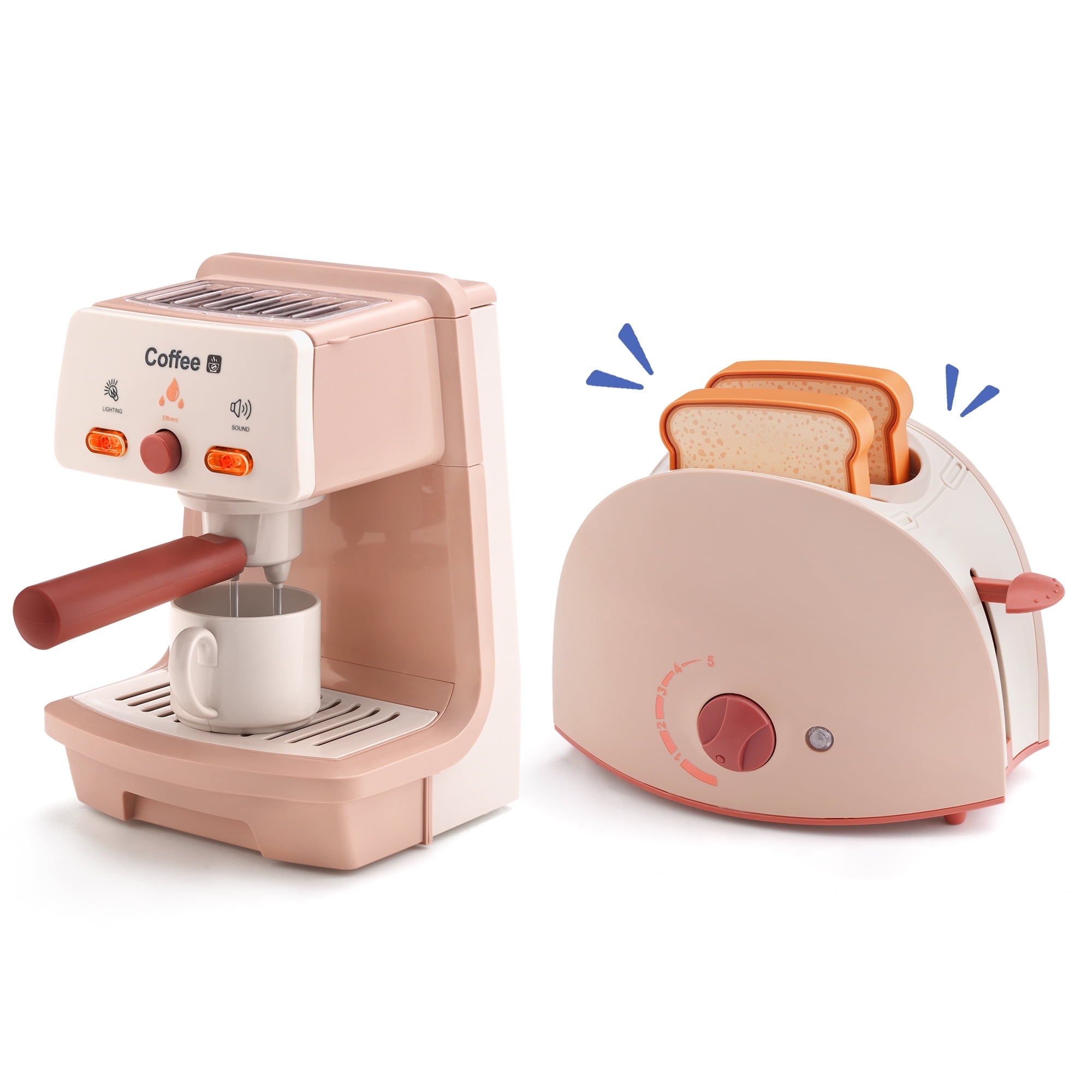 Walmart daily deals:  Wisairt Play Kitchen Set, 2Pcs Toy Kitchen Appliance w/Oven Coffee Maker for Toddler Kids, Khaki