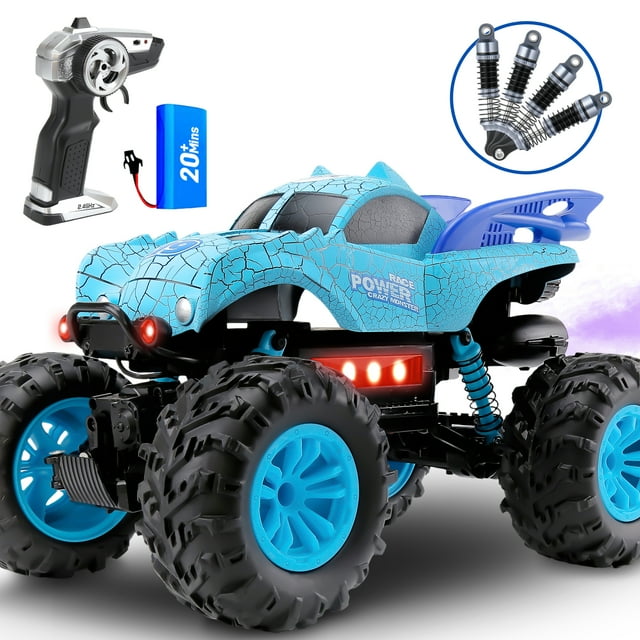 Wisairt Remote Control Monster Truck,112 Large RC Drift Car with Spray