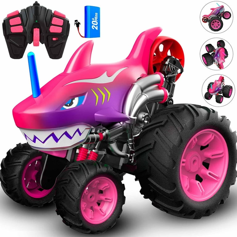 Wisairt Remote Control Monster Truck, 1:16 Shark RC Stunt Car