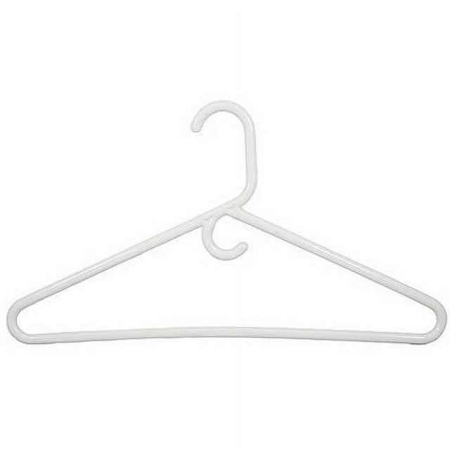 Wisconic Durable Adult Plastic Clothing Hangers, Hook for Pants & Ties
