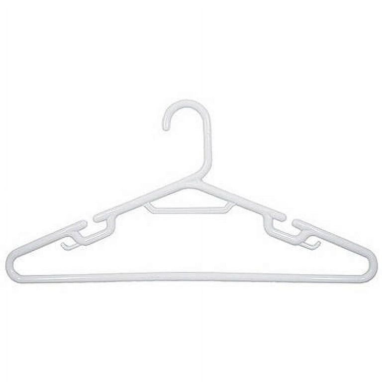  Jovial White Standard Plastic Hangers,Mega Pack,200 Pieces  Hangers for Clothes,Durable Tubular Hanger Slip Design Cloth Hanger Set  with 2 Integrated Strap Hook Design : Home & Kitchen
